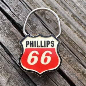 Phillips 66 Keychain, Key Ring, Phillips Station, Matador, Texas Vintage